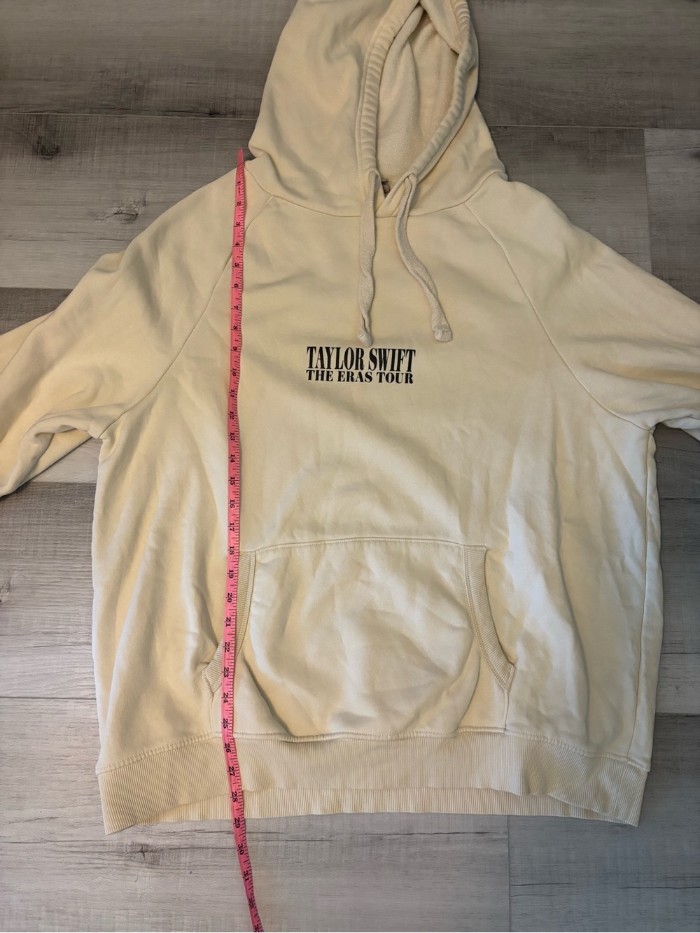 Taylor Swift The Eras Tour Beige Fleece Lined Hoodie Pullover XL - Picture 6 of 6